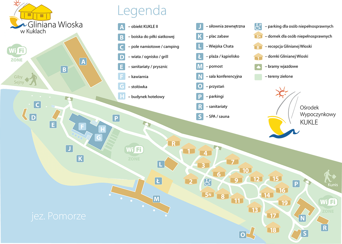 Plan ośrodka w Kuklach
